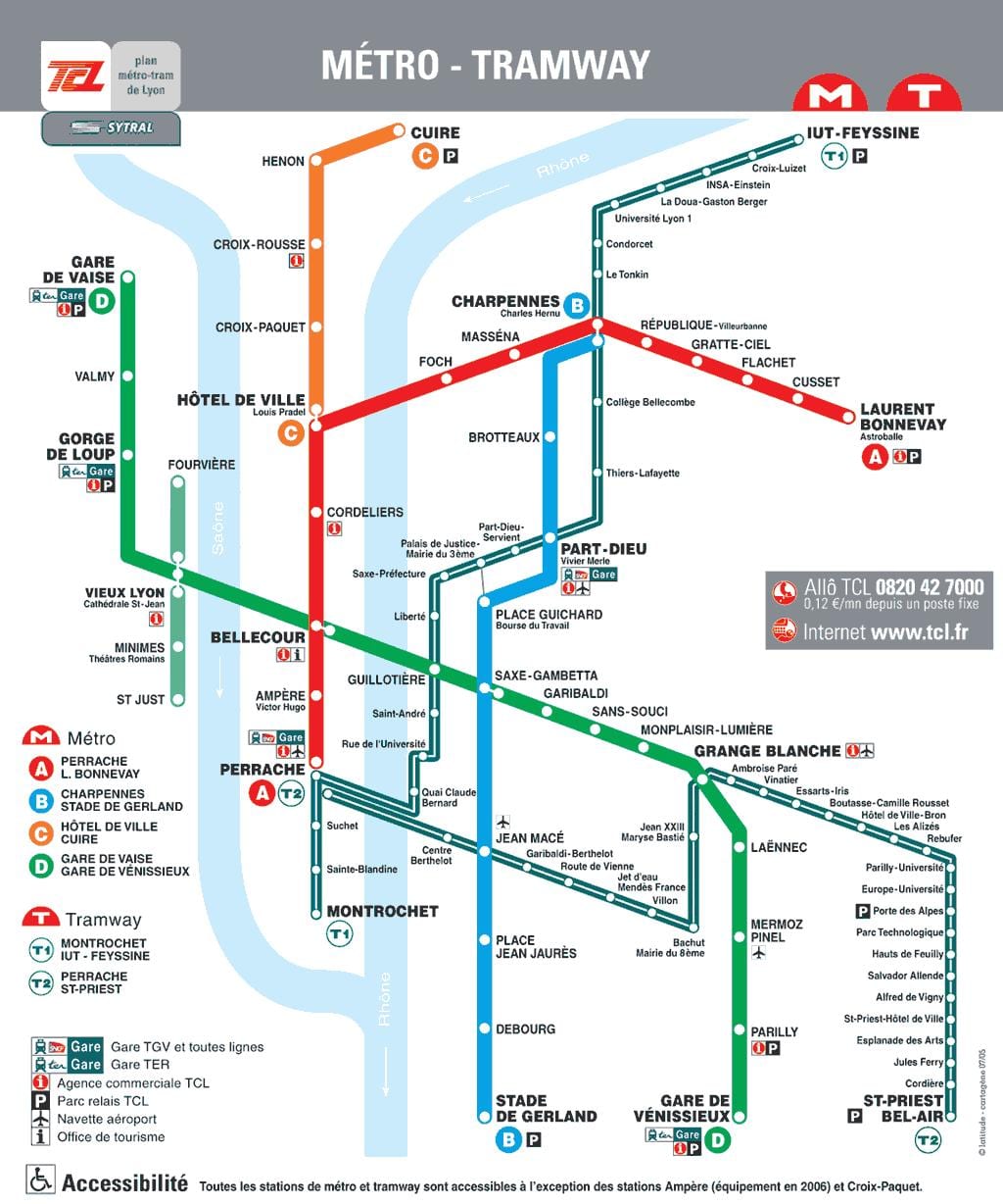 Lyon metro kart 2016