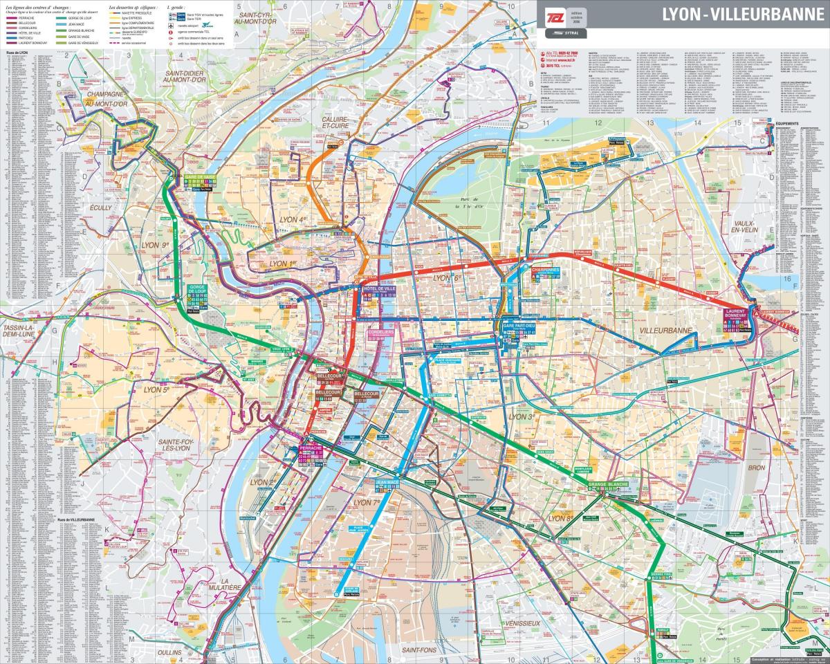 kart av Lyon veien
