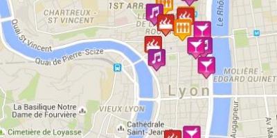 Kart av homofile Lyon