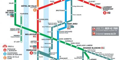 Lyon, frankrike metro kart