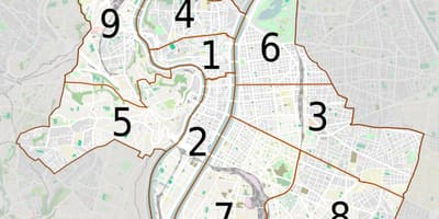 Kart av Lyon-området